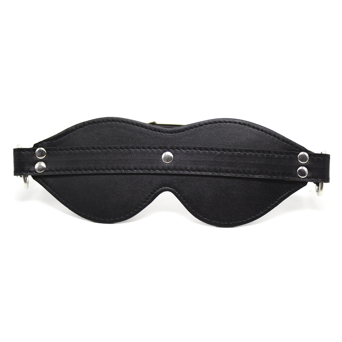 义乌厂家生产成人情趣性用品黑色皮革针扣蒙眼调情眼罩现货批发
