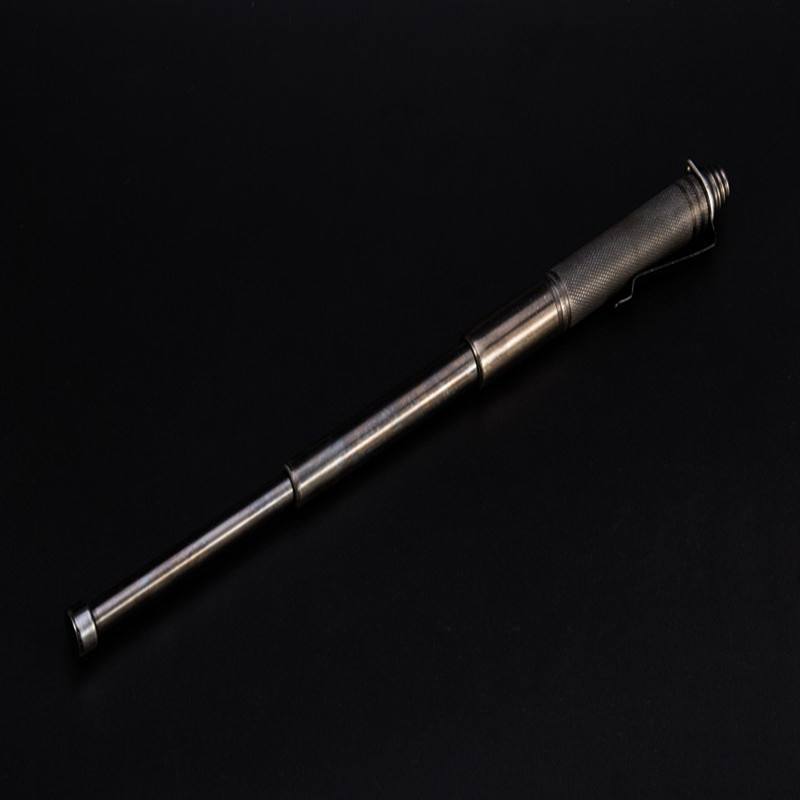 正品德国三节伸缩甩棍高品质爆款短小精致钢笔甩棍野人谷碎砖甩棍