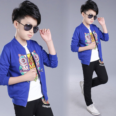 小男童装韩版帅气套装3-6岁秋季2018新款儿童春秋装长袖三件套潮