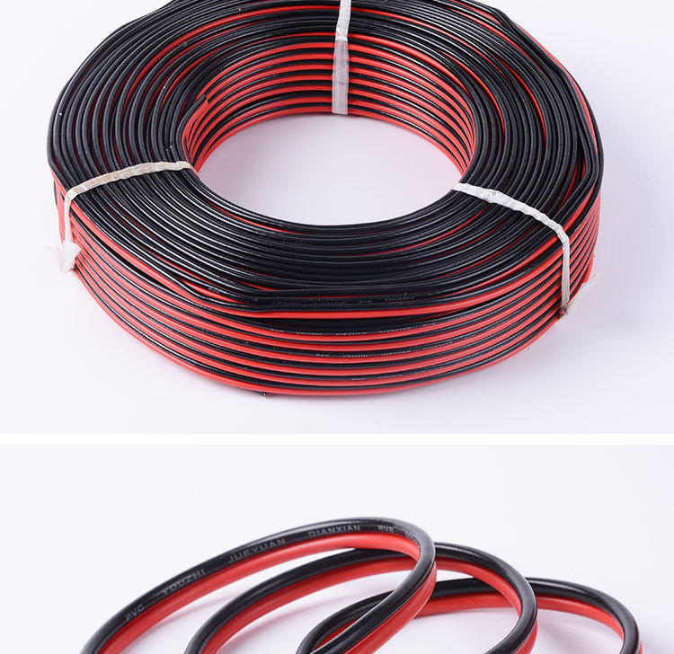 红黑电线纯铜接线柱红黑电源连接线专用线排插电源电线批发