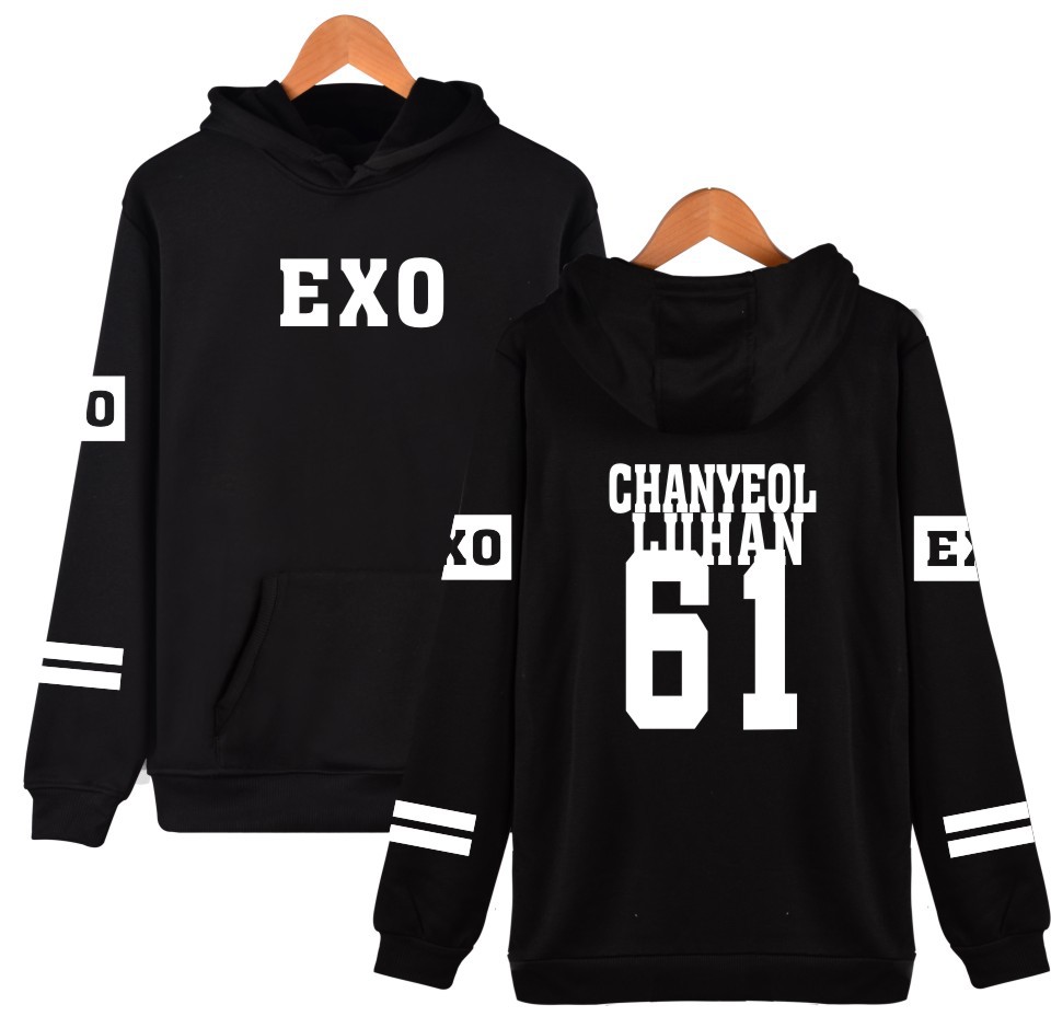 exo卫衣鹿晗吴亦凡周边卫衣 exo同款秋冬加绒连帽卫衣男女