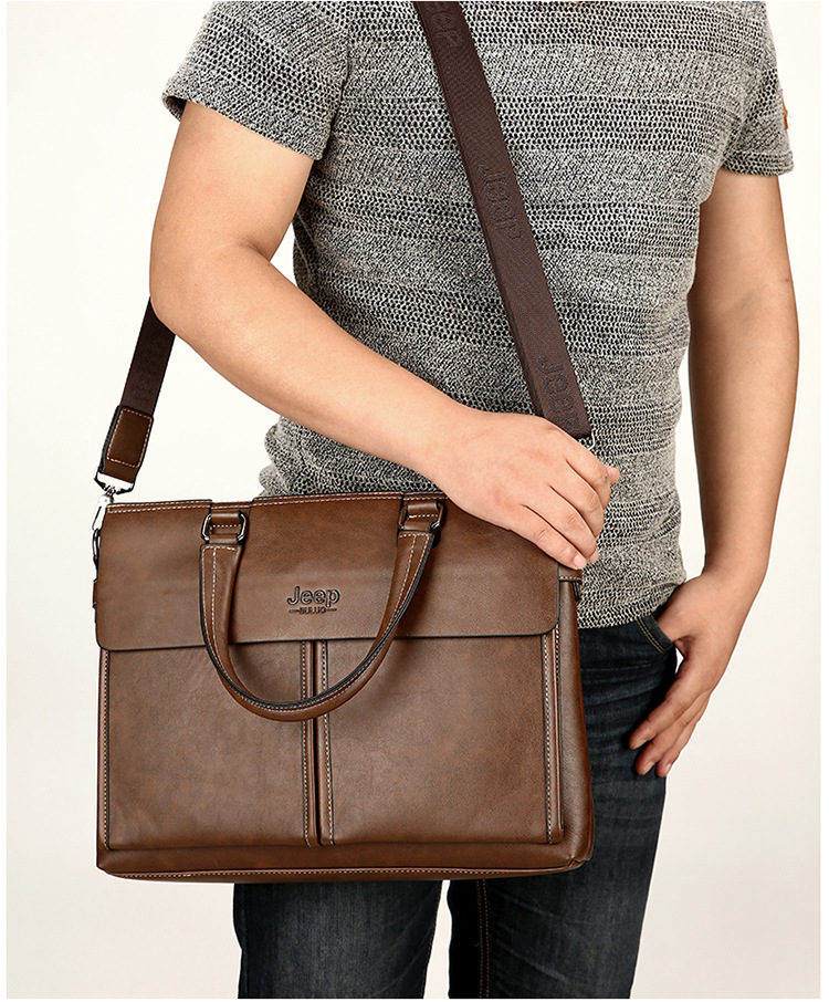 jeep男包单肩吉普商务男士手提包多款式手提斜挎电脑公文包批发