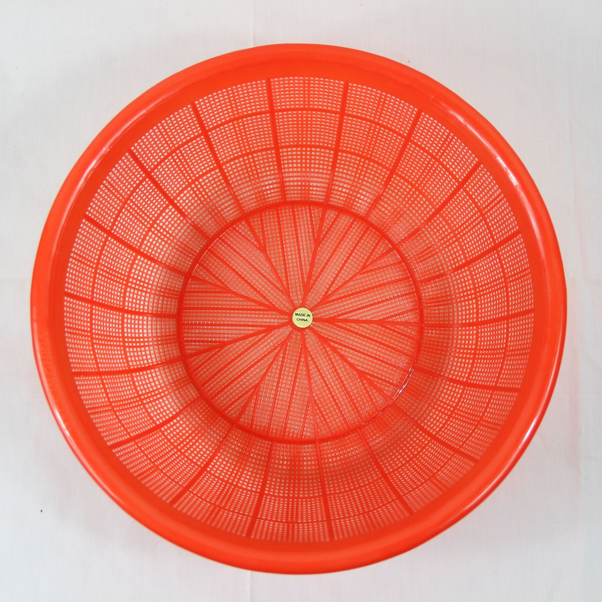 厂家直销33圆形塑料米箩摔不破洗米筛洗菜沥水篮细孔米篓两元店批