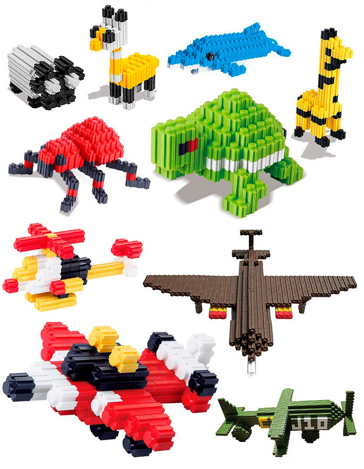 优肯百变串联积木8mm小颗粒积木diy益智拼装玩具diy手工拼图积木