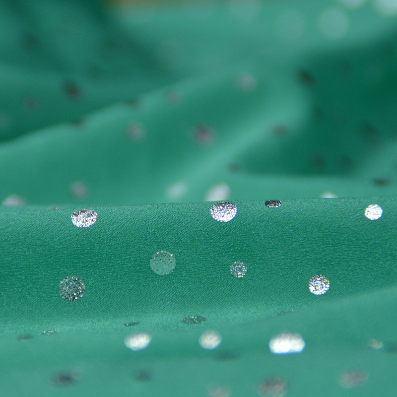 温感变色吸光发光 金属皱 烫银烫金面料烫金烫银加工仿真丝烫银