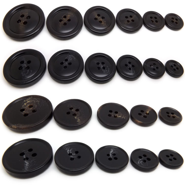 西装纽扣 大衣扣子 男女四眼外套风衣扣 黑色咖啡磨砂钮扣批发