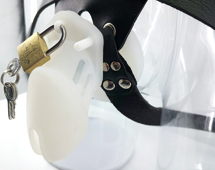 硅胶cb6000穿戴贞操装置透明jj锁贞操带 阴茎硅胶笼子束缚 产品净重