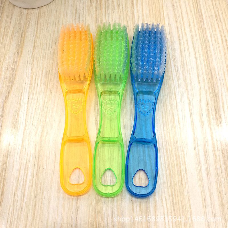 Factory Supply Plastic Crystal Shoe Washing Brush Cleaning Laundry Soft Fur Scrubbing Brush 2 Yuan Store Department Store Hot Sale