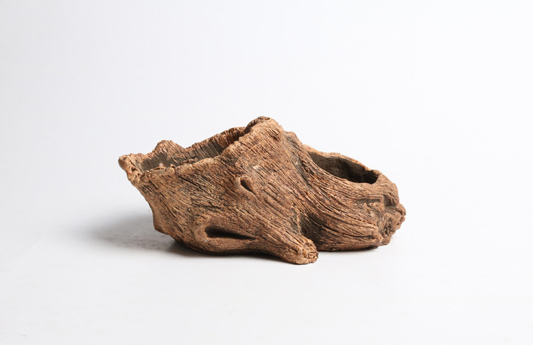 创意水泥仿树头双缸树根木头多肉花盆批发绿植微景观组合盆栽绿植