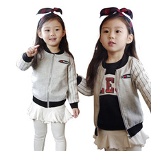 厂家秋季新款棉韩版长袖毛圈舒适外套童外套棒球服 一件代发