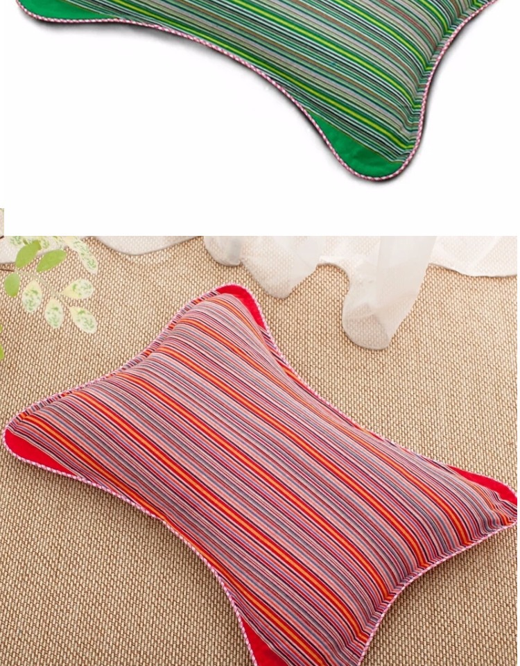 潮音老粗布蝴蝶枕荞麦壳枕头 枕芯枕套可拆洗枕头护颈枕养生枕头