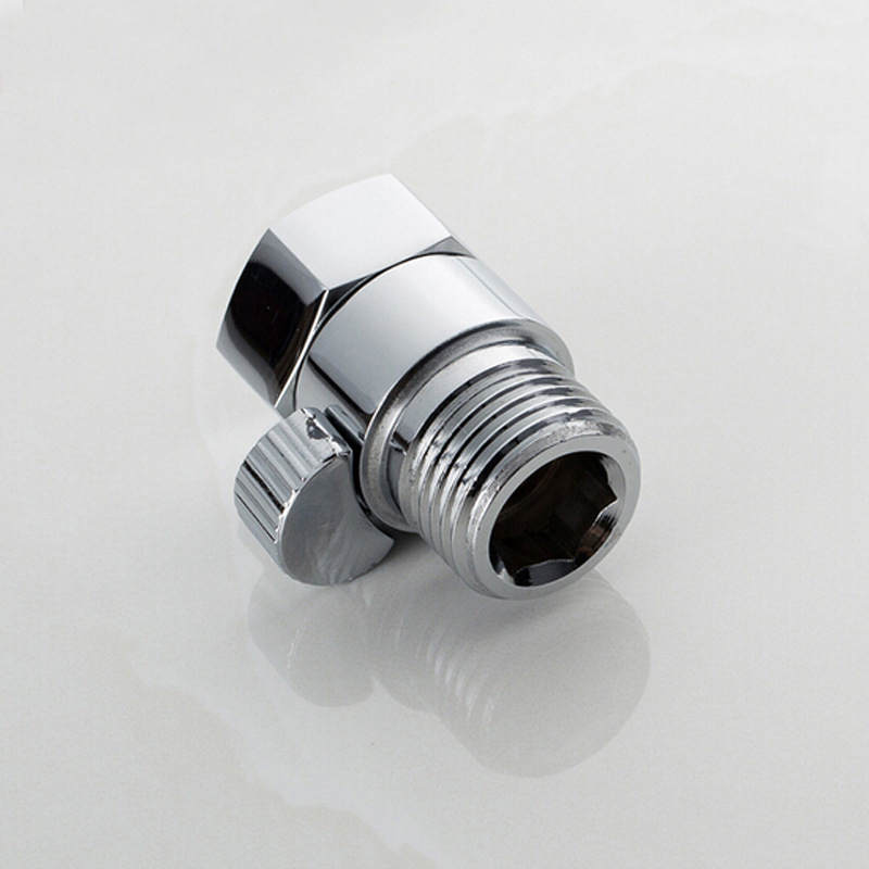 美式三通插座分水器龙头顶喷花洒淋浴臂三通分流器吊臂转接器