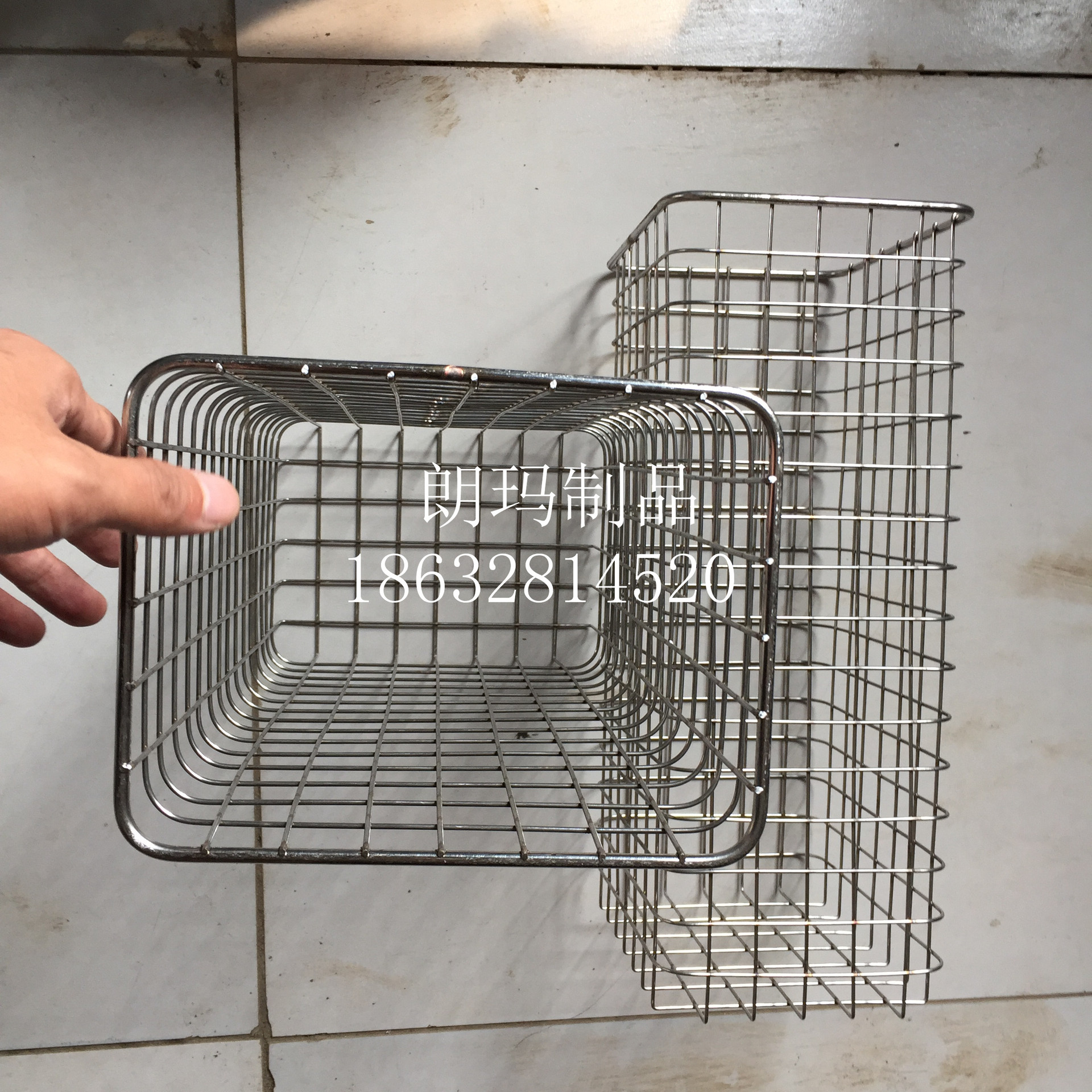 不锈钢超高尺寸置物篮 304长方形网筐 40cm高收纳篮子 高定做