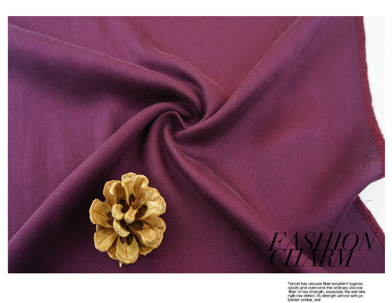 现货供应 全天丝贡缎面料 60s 女装纯色天丝布料 春夏新品