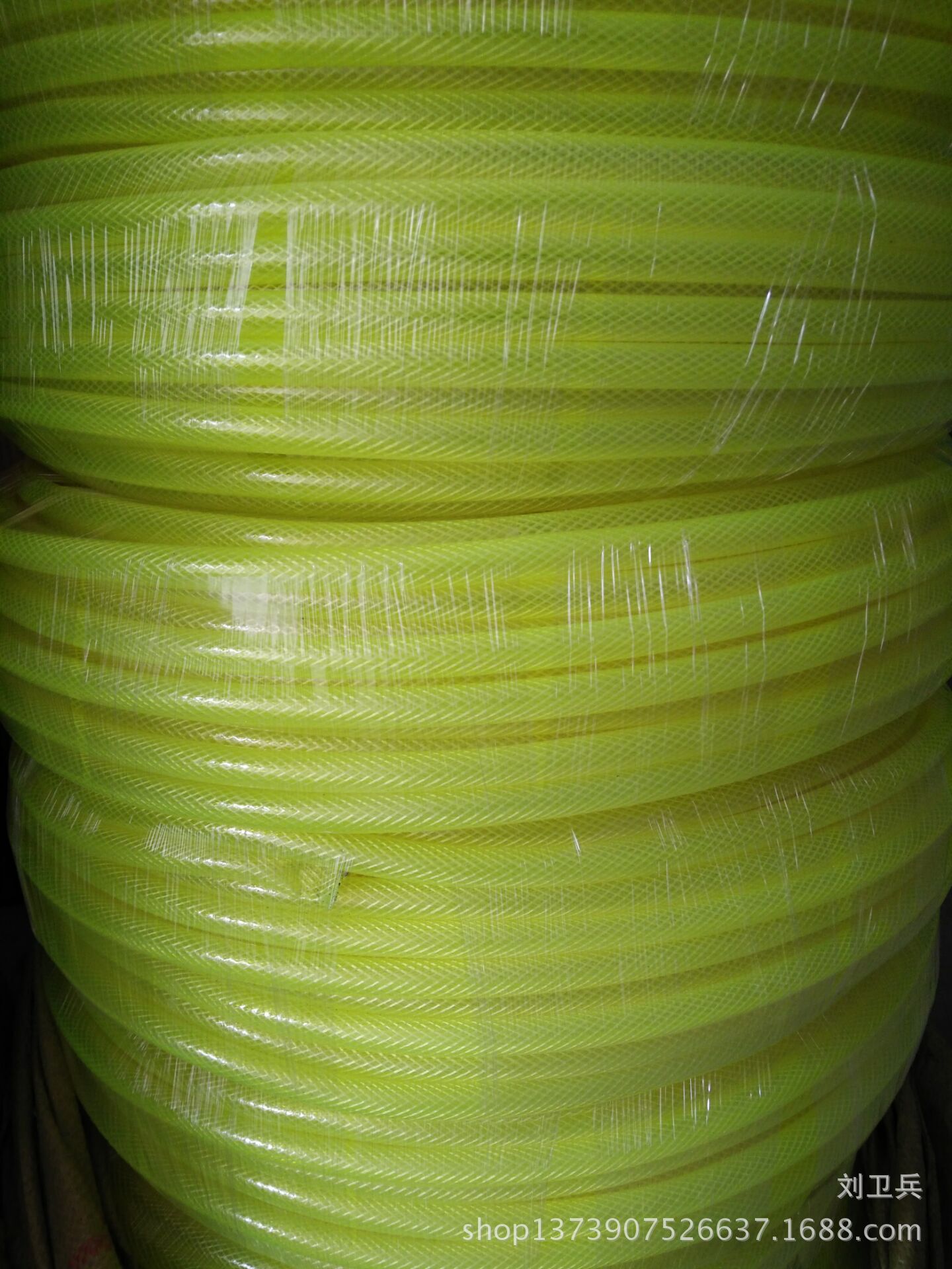 低价便宜加厚加硬黄色带网洗车水枪水管耐高温广东广西家用皮管