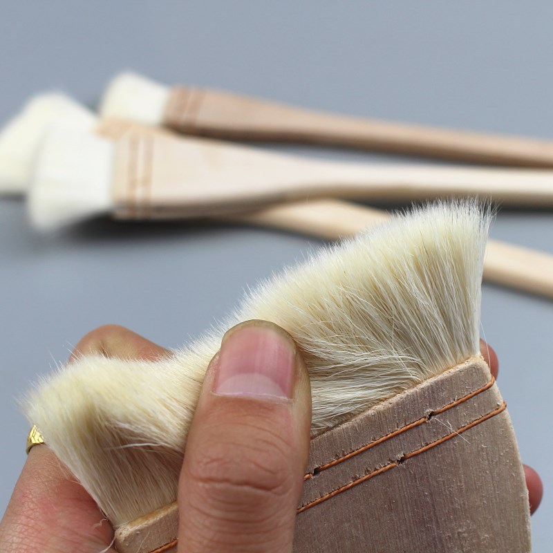 厂家直销羊毛刷优质加厚排刷排笔底纹刷子木柄软毛刷子不掉毛