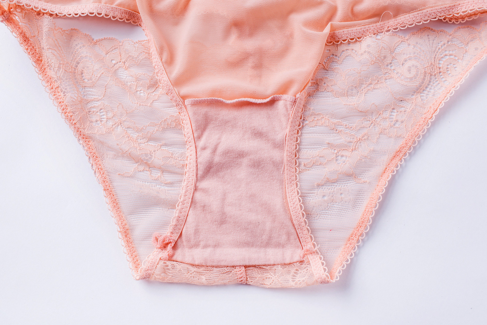 9279性感网纱两后洞蕾丝内裤女士欧美透明半露臀纯棉裆低腰三角裤