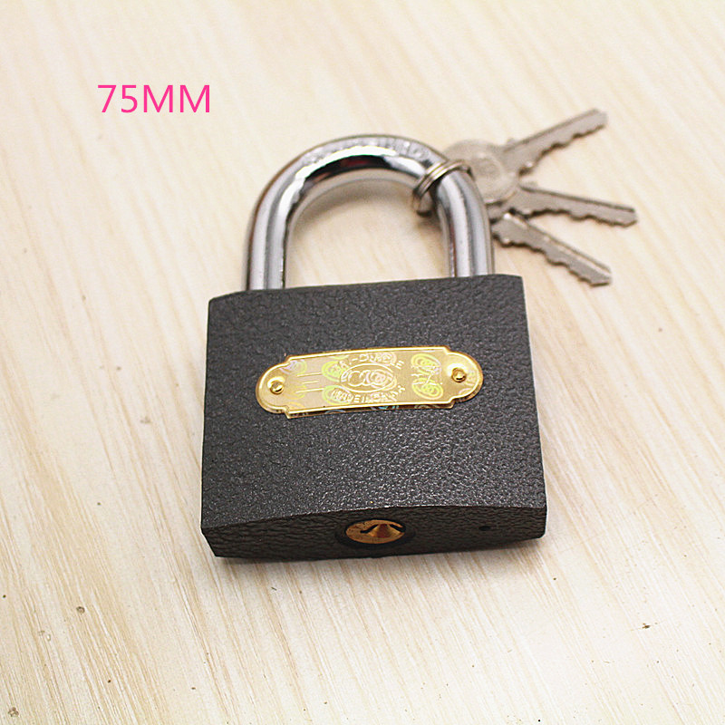 三环挂锁367直开一字锁宿柜子锁抽屉电箱信箱锁头锁子75毫米