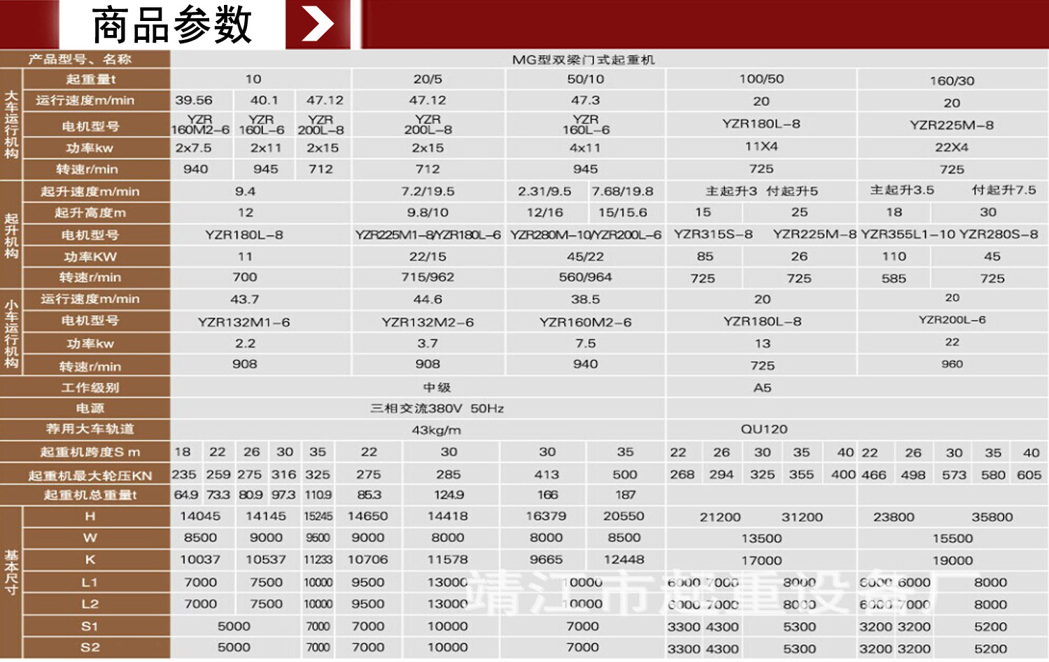 mg门式起重机 电动双主梁吊钩龙门吊 10t50t100t420t