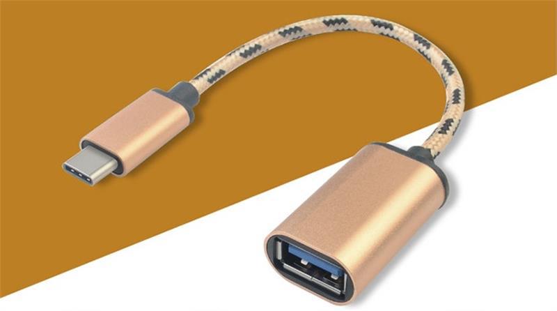 1 otg 数据线usb铝合金otg数据线type-c2.0转接线