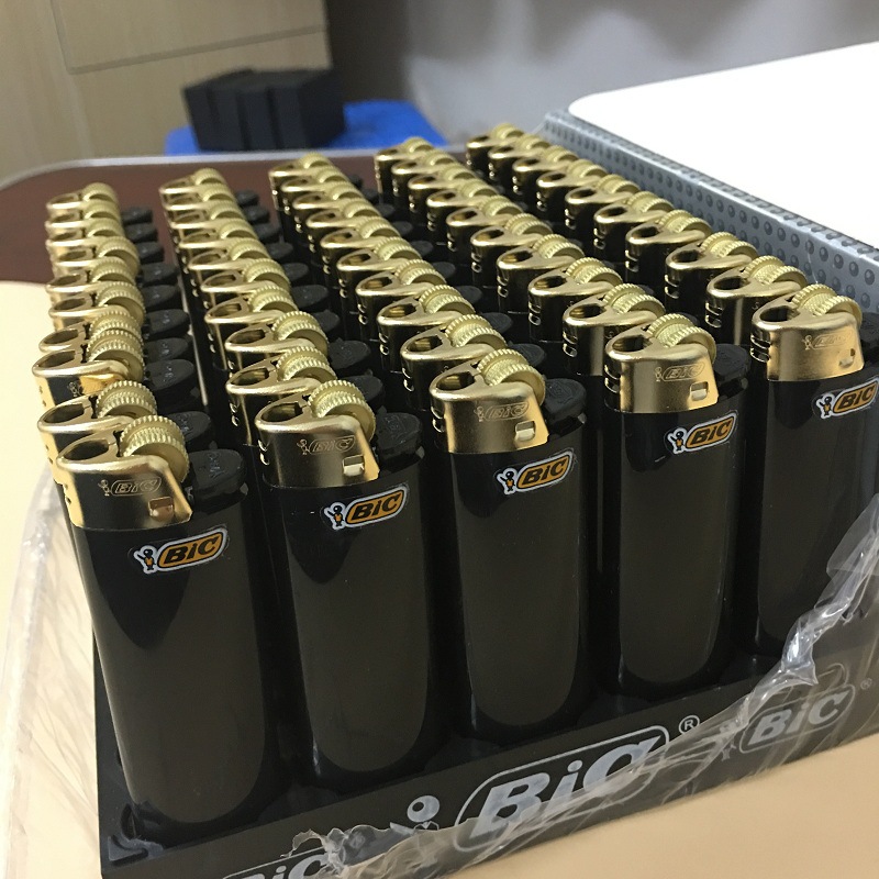 法国比克bic打火机j6黑金 气体打火机塑料 定制广告刻字丝印批发