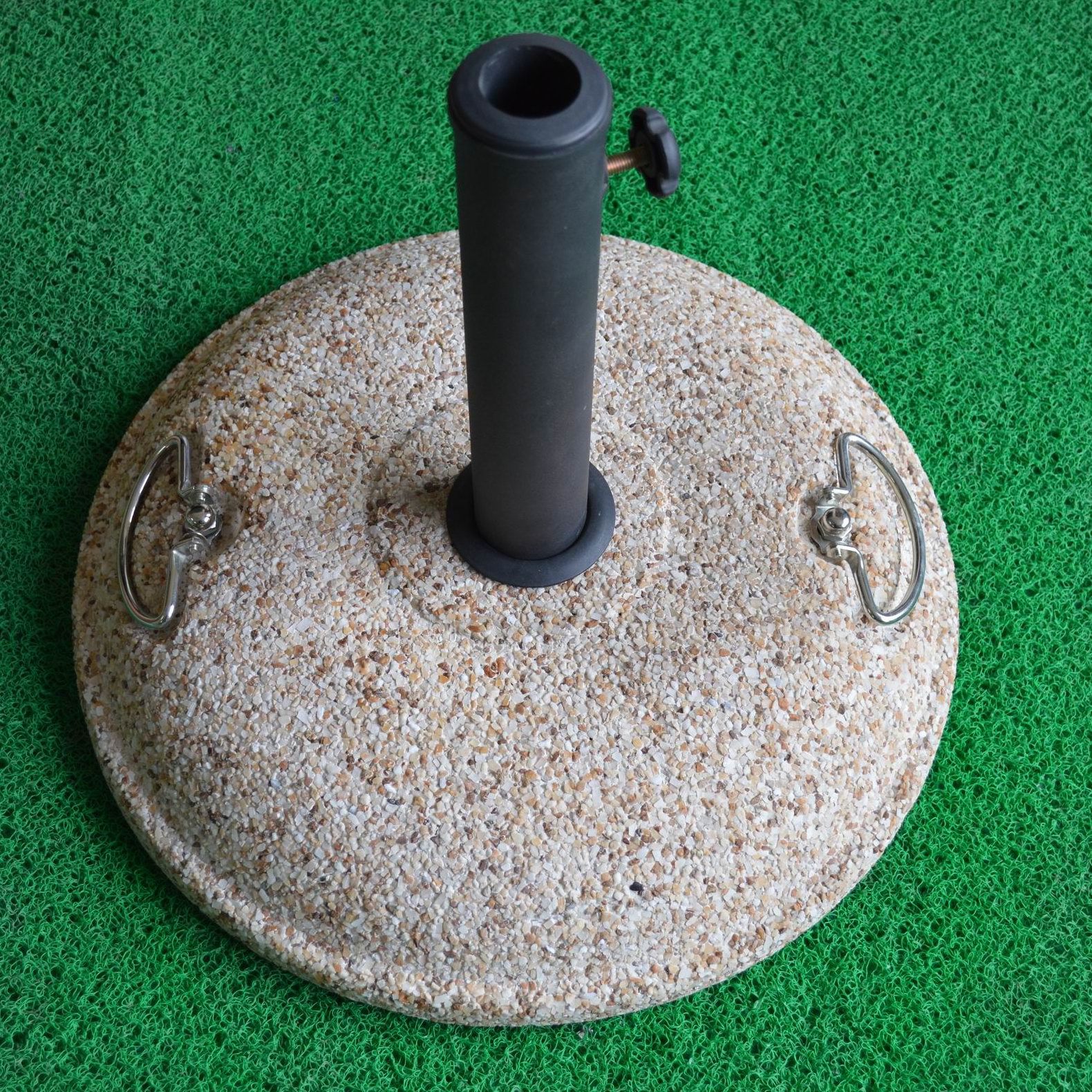 水泥太阳伞石米底座 遮阳伞伞座中柱伞沙滩伞混疑土树脂伞座