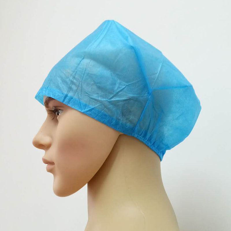 一次性无菌医生帽加大圆帽手术帽口腔护士帽防尘蓝色无纺布工作帽