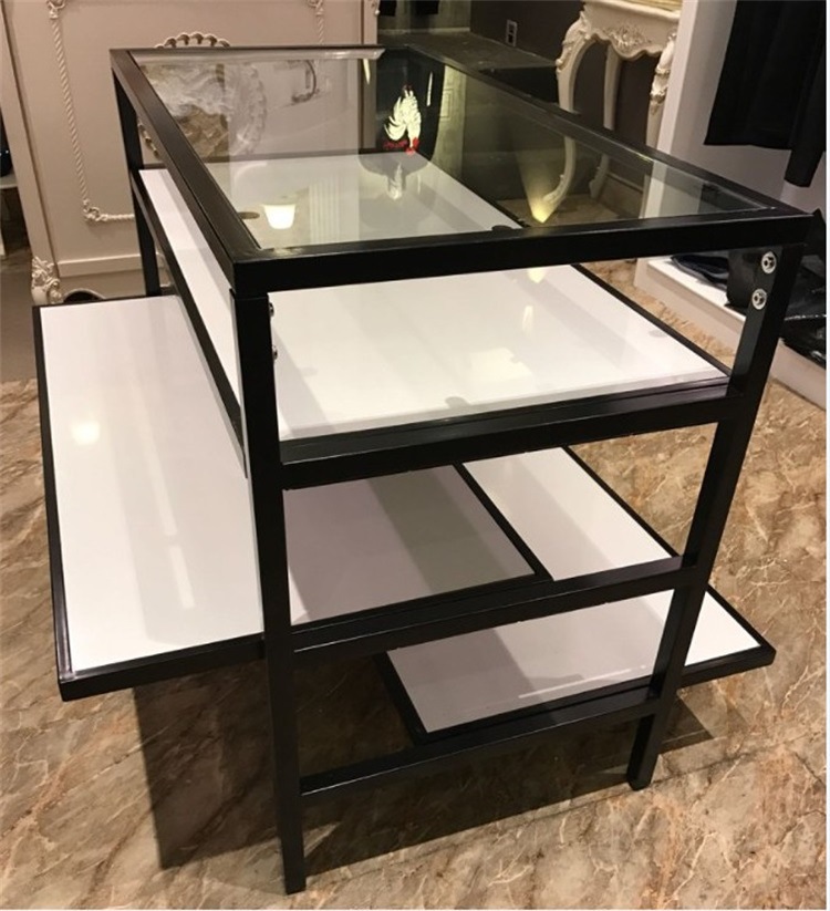 厂家定制服装流水台 时尚简约饰品展示台 钢化玻璃服装流水台