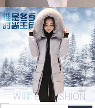 棉衣女2022冬装新款韩版时尚中长款棉服女大码修身连帽外套女棉袄