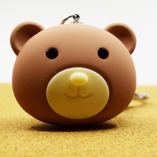 可爱熊头 挂饰卡通熊车挂汽车后视镜挂件女士可爱汽车挂件