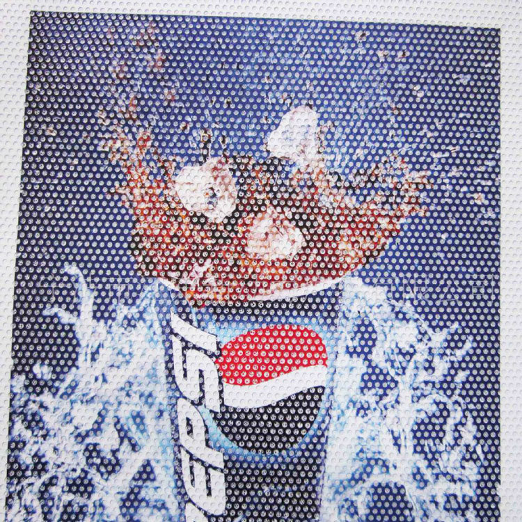 北京工厂单透贴橱窗单孔透单面透视膜广告玻璃贴户外高清写真喷绘