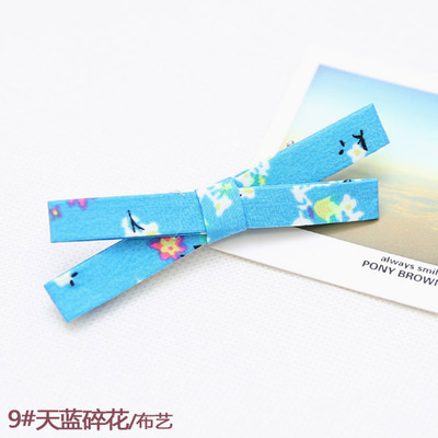 Korean Side Clip Hair Accessories Fresh Fabric Bow Bang Clip Natural Fashion Duckbill Clip Hair Clip Wholesale