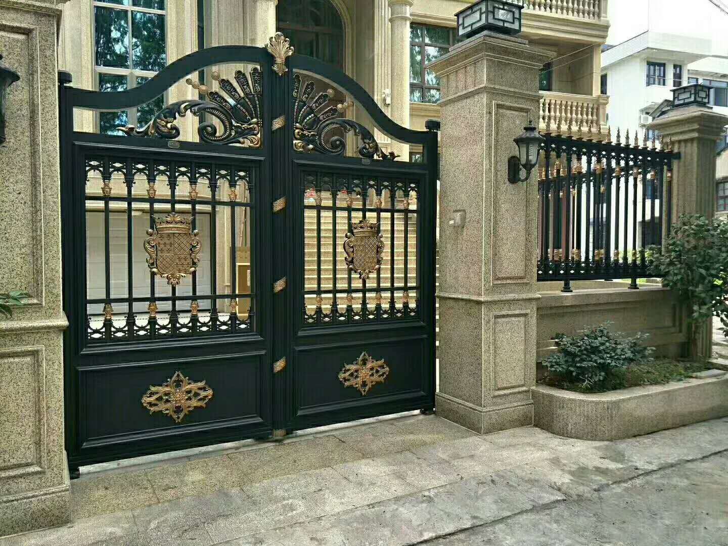 铝合金豪华庭院大门 雕刻实心别墅户外大门 诚招代理