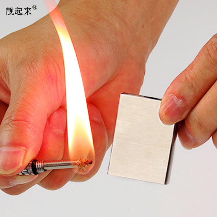 Ten Thousand Matches Advertising Logo Creative Gift Stainless Steel Lighter Ten Thousand Matches Wholesale