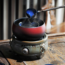 炭烤明火温茶器套装温茶炉电陶炉煮茶炉榉木分茶勺蒸茶器围炉煮茶