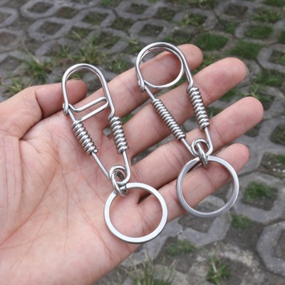 【古意】纯手工弯制304不锈钢钥匙扣高端防丢汽车钥匙扣创意礼品