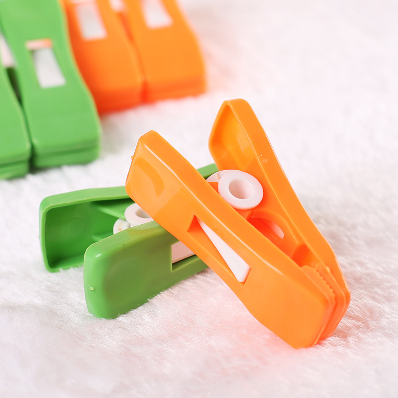 12只塑料弹簧夹子塑料衣夹塑料晾晒晾衣夹子防风夹固定夹纯色