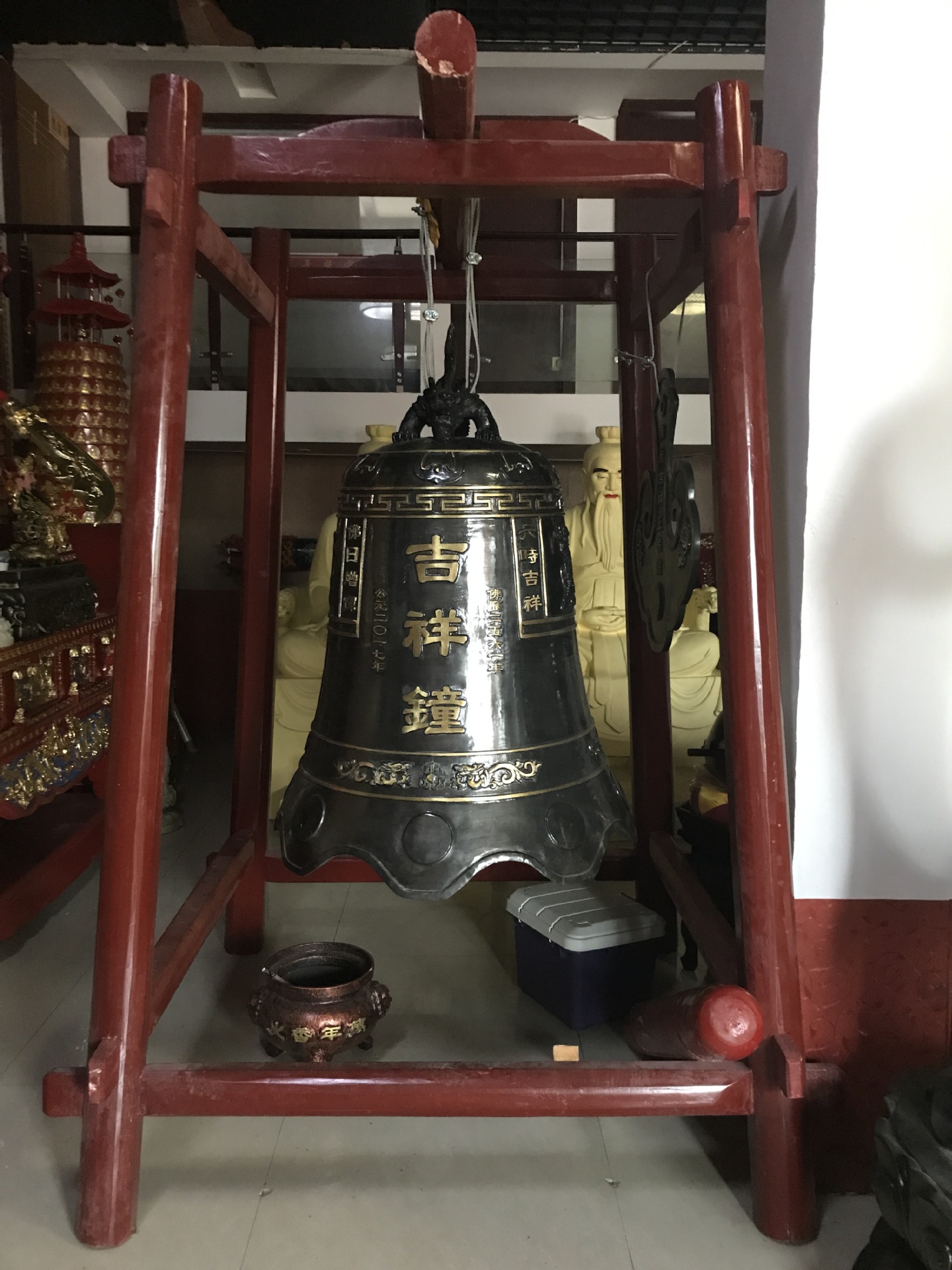 现货佛教仿古大型铜钟祈福钟幽冥钟 定做翻砂铸造寺庙铜钟