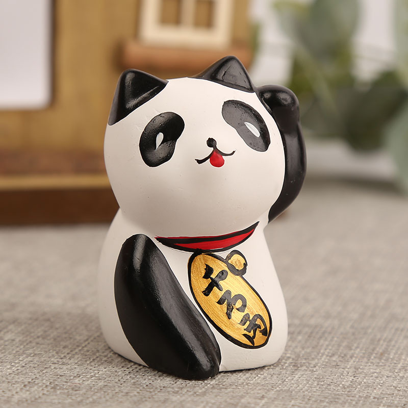 2017新款可爱熊猫石膏工艺品摆件批发精美小清新家居礼品装饰摆件