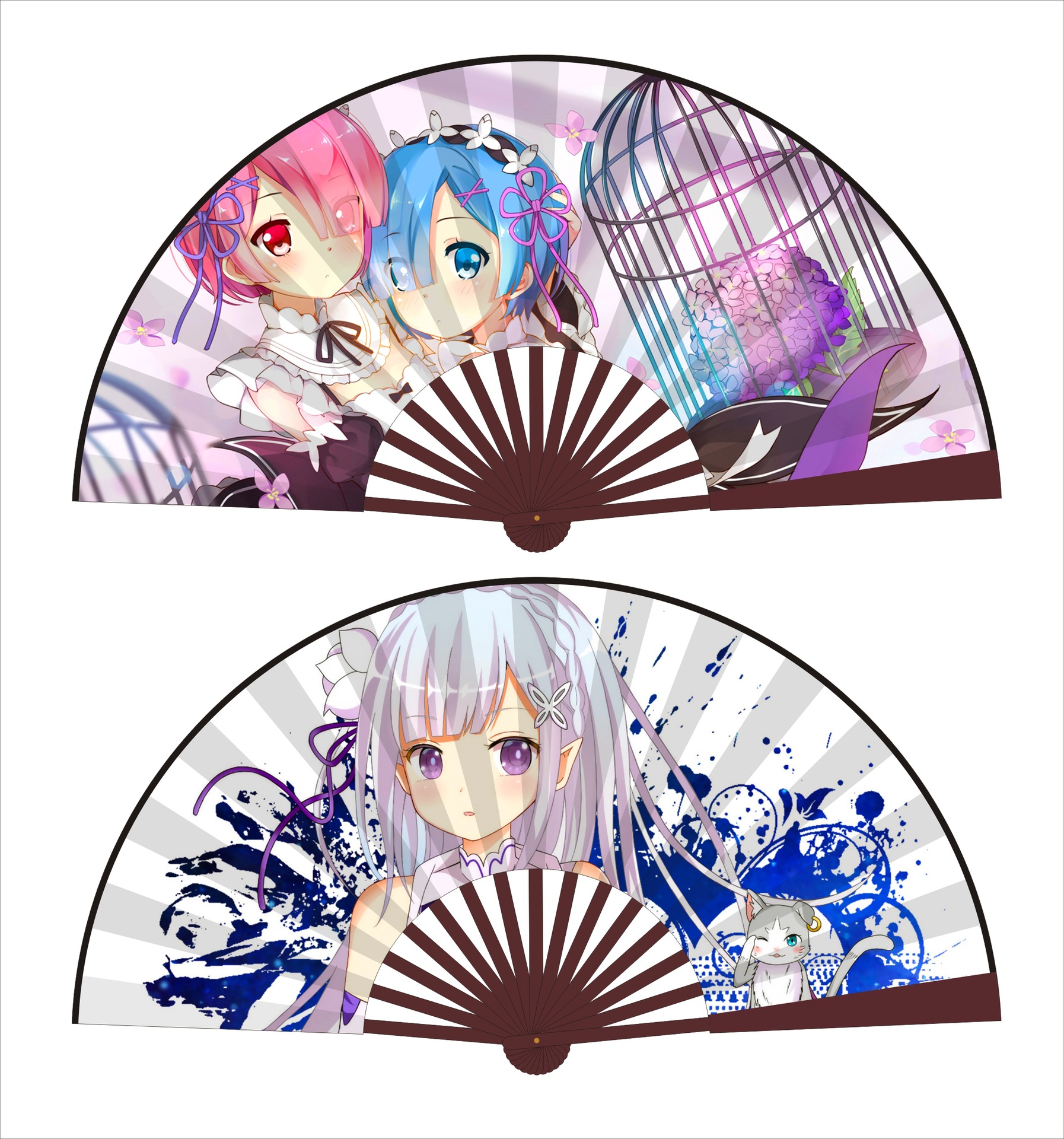 十寸绢布动漫折扇小林家的龙女仆modao康娜异世界凉扇代发