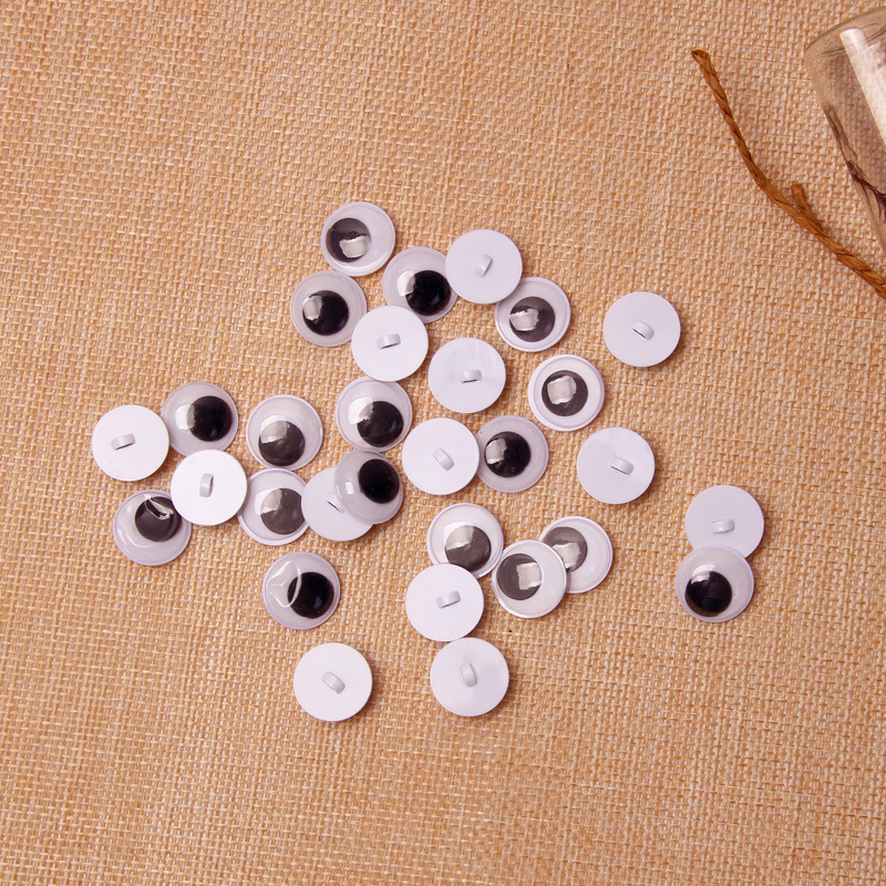 幼教环保活动纽扣眼睛 眼珠配件黑白玩具眼睛儿童diy手工美术材料