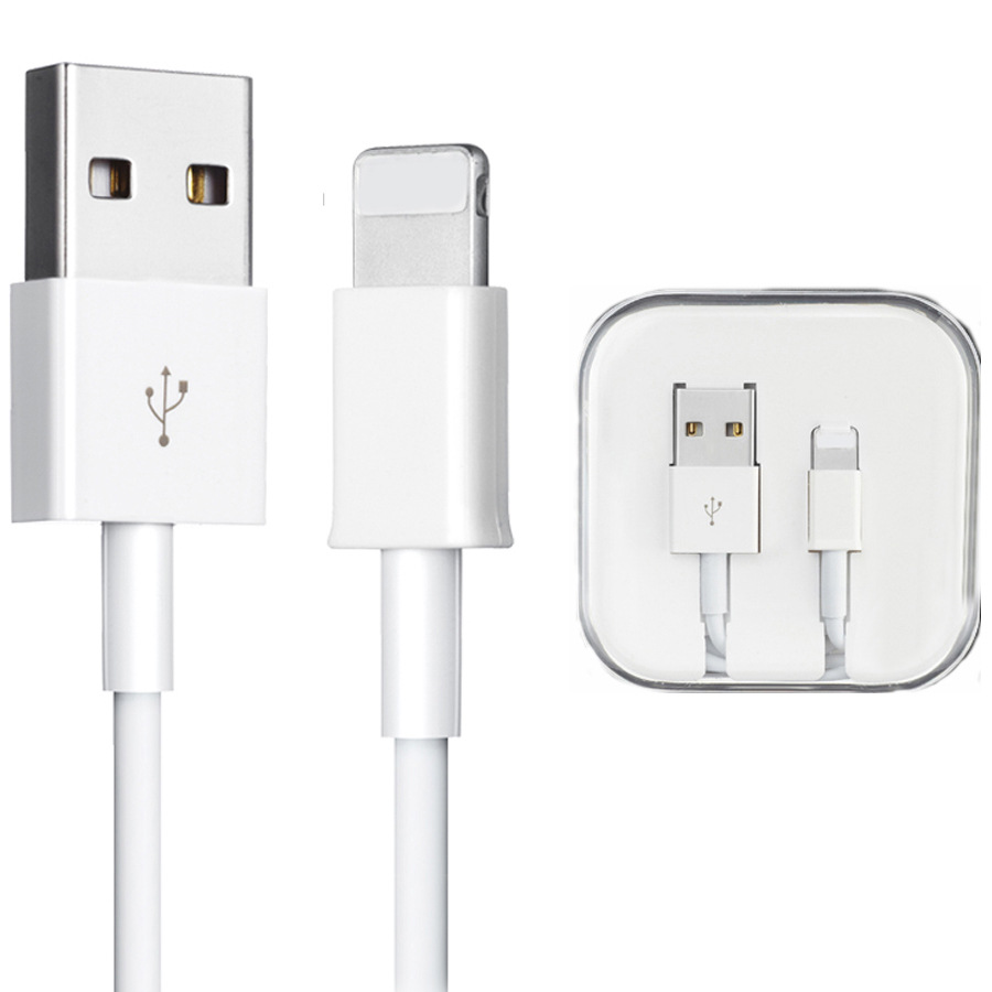 手机数据线 适用于苹果i5 i6 i7 8x苹果手机充电线 高档水晶盒装