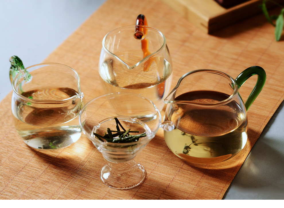 玻璃公道杯_玻璃琉璃茶海分茶器茶具配件茶漏公杯带把