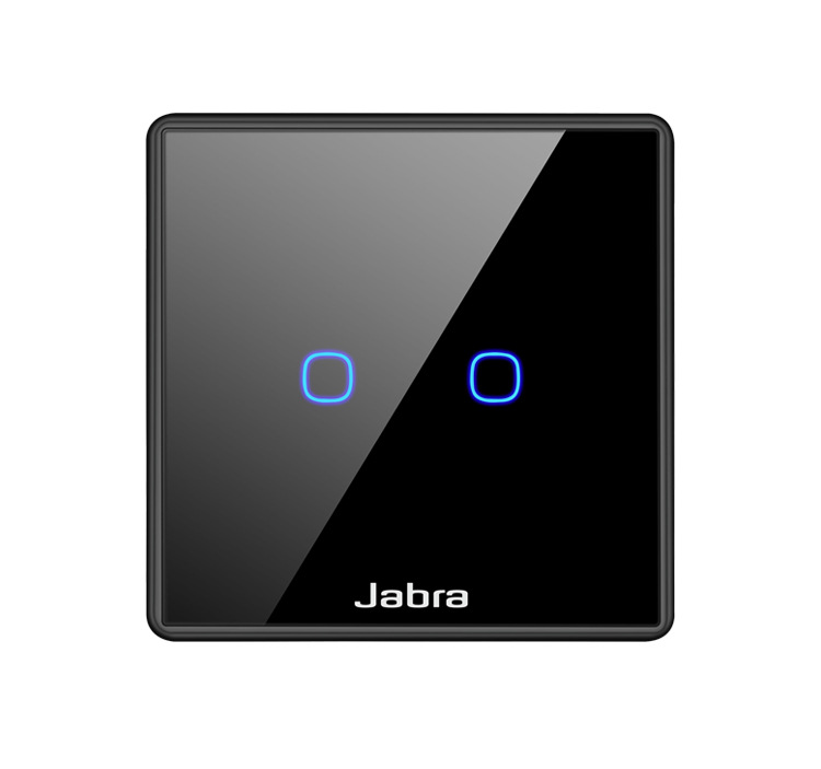 捷波朗(jabra)国际电工高驰系列电熔式触控智能触摸开关两开单控