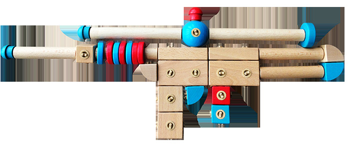 优木可旋转积木 经典系列百变拼装组合拆装木制儿童益智玩具