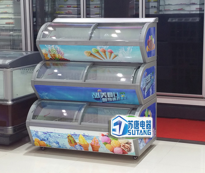 冷冻展示柜三层冰淇淋展示柜多层进口款式雪糕冷柜俄罗斯雪糕冰柜