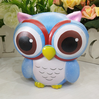 猫头鹰 慢回弹卡通玩具 造型可爱 环保没有毒害 儿童早教玩具