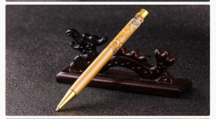 开学季创意入油24k金箔笔 珠宝黄金笔可定做logo活动促销礼品批发