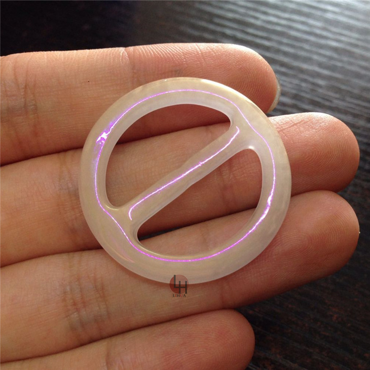 爆款树脂腰扣圆形日字扣 t恤衣角打结扣环 三档扣子丝带丝巾纽扣