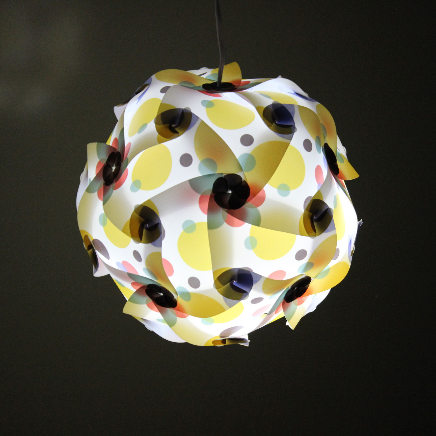 创意个性塑料印刷iq吊灯客厅办公室服装店卧室酒吧咖啡厅装饰灯罩